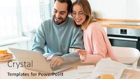  Presentation with home documents - Cool new theme with portrait-of-young-happy-couple backdrop and a coral colored foreground