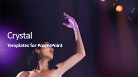  Presentation with disco - Amazing PPT layouts having portrait of young hispanic female dancer under disco lights backdrop and a wine colored foreground