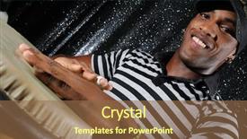  Presentation with latino - Cool new presentation design with portrait of young latino percussionist backdrop and a  colored foreground