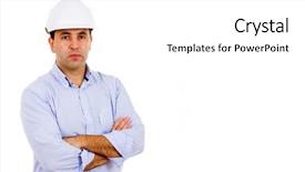  Presentation with civil engineering - PPT layouts having portrait of young male civil background and a white colored foreground