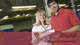  Presentation with inventory - PPT theme with portrait of young male background and a red colored foreground