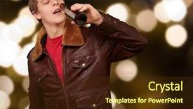  Presentation with beer - Cool new slide deck with business businessman concentrate strategy creative concept backdrop and a light gray colored foreground