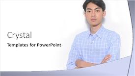  Presentation with long sleeve - PPT theme consisting of portrait-of-young-man-wearing background and a white colored foreground