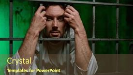  Presentation with man door - Slide set featuring portrait-of-young-man and a tawny brown colored foreground