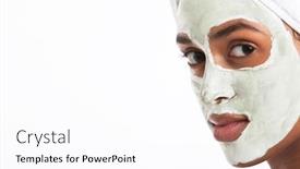  Presentation with race - Amazing presentation theme having portrait-of-young-mixed-race backdrop and a pink colored foreground