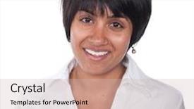  Presentation with horse racing portrait - Beautiful presentation theme featuring dual nature - portrait of young mixed race backdrop and a soft green colored foreground