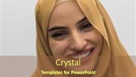  Presentation with hijab - Slide set having portrait-of-young-muslim-woman background and a tawny brown colored foreground
