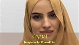  Presentation with hijab - Slide set enhanced with portrait-of-young-muslim-woman background and a tawny brown colored foreground