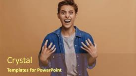  Presentation with insidious - Presentation having portrait-of-young-short-haired background and a tawny brown colored foreground