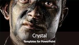  Presentation with jungle - Theme with portrait of young soldier face with jungle camouflage over black background background and a wine colored foreground