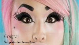  Presentation with bubble - Slides featuring portrait-of-young-woman-blowing background and a lemonade colored foreground