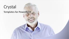  Presentation with portrait of a sleeping sloth - Colorful slides enhanced with portrait on isolated withe background backdrop and a white colored foreground