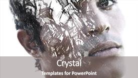  Presentation with artwork - Cool new slide deck with portrait photography blends backdrop and a gray colored foreground