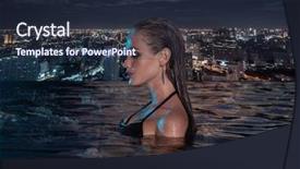  Presentation with infinity - Amazing slides having portrait profile of sensual woman backdrop and a wine colored foreground