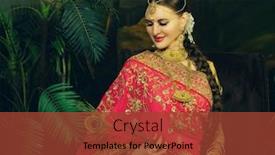  Presentation with golden woman - Cool new presentation theme with portrait-smiling-of-beautiful-indian backdrop and a red colored foreground