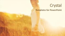  Presentation with soft colors - Audience pleasing presentation design consisting of portrait soft warm sunny color backdrop and a cream colored foreground