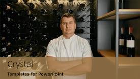  Presentation with sommelier - Theme featuring portrait-sommelier-expert-standing background and a coral colored foreground