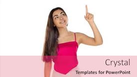  Presentation with space - Slide deck enhanced with portrait-with-copy-space background and a red colored foreground