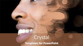  Presentation with digital art - Slide deck featuring portrait-with-digital-art background and a tawny brown colored foreground