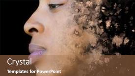  Presentation with effect - Beautiful PPT layouts featuring portrait-with-visual-effect-alterations backdrop and a coral colored foreground