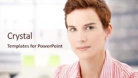  Presentation with infants spine and hip - Colorful PPT layouts enhanced with portrate - portrat of hip ginger woman backdrop and a lemonade colored foreground