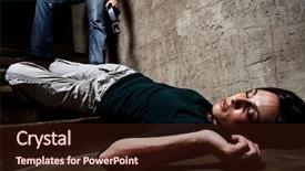  Presentation with violence woman - Audience pleasing PPT layouts consisting of poditray - battered woman lies lifelessly backdrop and a wine colored foreground