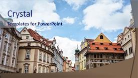  Presentation with service oriented architecture soa - Theme consisting of poditray - czech architecture in prague background and a sky blue colored foreground