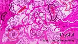  Presentation with flower - Theme enhanced with poditray - pink flower background background and a lilac colored foreground