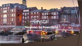  Presentation with usa - Theme having portsmouth-new-hampshire-usa-town background and a violet colored foreground