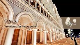  Presentation with macau - Theme featuring portugal colonies - portuguese buildings in macau background and a coral colored foreground