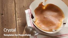  Presentation with cake - Cool new PPT layouts with pao de lo portuguese sponge backdrop and a  colored foreground