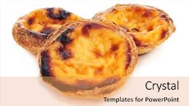  Presentation with pastries - Amazing PPT theme having  backdrop and a  colored foreground