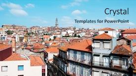  Presentation with panorama old tbilisi - Beautiful presentation theme featuring portugal highlighting the torre dos backdrop and a light blue colored foreground