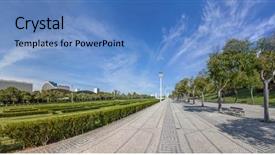  Presentation with pavement - Slides with portugal typical portuguese handmade cobblestone background and a teal colored foreground