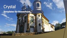  Presentation with brazil - PPT theme with portuguese colonies - ouro preto brazil background and a ocean colored foreground