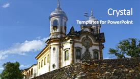  Presentation with brazil - Presentation design featuring portuguese colonies - ouro preto minas gerais brazil background and a teal colored foreground