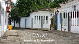  Presentation with rio negro river - Audience pleasing PPT theme consisting of portuguese colonies - paraty rio de janeiro backdrop and a gray colored foreground