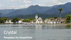  Presentation with brazils amazon rio negro river - Audience pleasing theme consisting of portuguese colonies - paraty rio de janeiro backdrop and a gray colored foreground