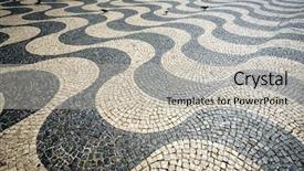  Presentation with pavement - PPT theme with portugual - portuguese pavement at rossio square background and a light gray colored foreground