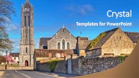  Presentation with church gala - Beautiful presentation design featuring portumna town co galway ireland backdrop and a  colored foreground