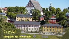  Presentation with 15th century - Presentation theme enhanced with porvoo-finland-july-16-2017 background and a tawny brown colored foreground