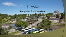  Presentation with 15th century - Beautiful presentation theme featuring porvoo-finland-july-16-2017 backdrop and a light blue colored foreground