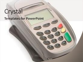 Pos Terminal Isolated On White PPT template 75 | CrystalGraphics