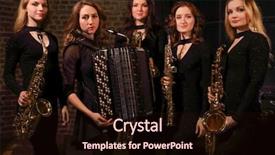  Presentation with black women - Beautiful theme featuring pose with saxophones and accordion backdrop and a wine colored foreground