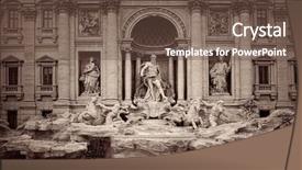  Presentation with baroque - Slides with poseidon - trevi fountain with baroque style background and a tawny brown colored foreground