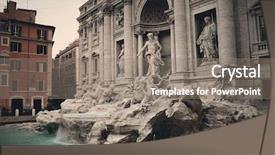  Presentation with baroque - Beautiful presentation featuring poseidon - trevi fountain with baroque style backdrop and a gray colored foreground
