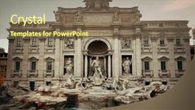  Presentation with baroque - PPT theme featuring poseidon - trevi fountain with baroque style background and a violet colored foreground