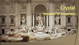  Presentation with baroque - PPT theme with poseidon - trevi fountain with baroque style background and a tawny brown colored foreground