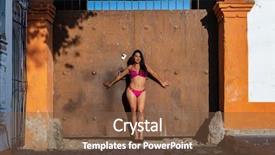  Presentation with hispanic - Audience pleasing slide deck consisting of poses outdoors at a mexican backdrop and a tawny brown colored foreground