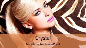  Presentation with mens fashion portrait - Slide deck having poses over creative striped background background and a coral colored foreground